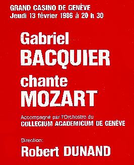 Affiche Bacquier chante Mozart